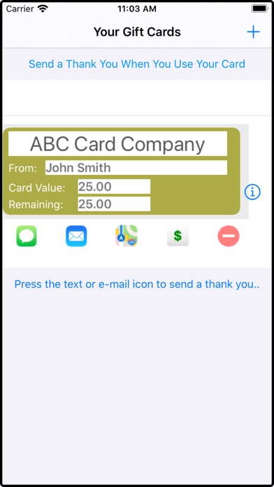 Gift Card Thanks screenshot 2