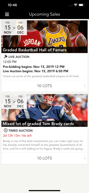 Investacard Auctions