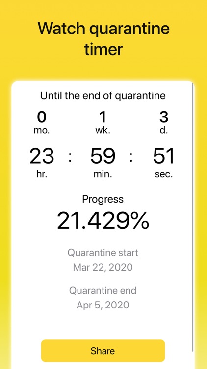 Quarantine Timer - stay home