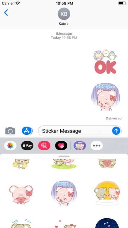 Cute Bear Animated Sticker