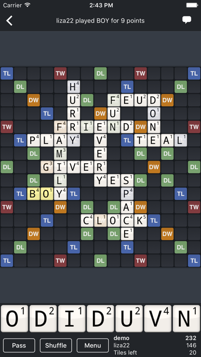 Wordfeud screenshot1