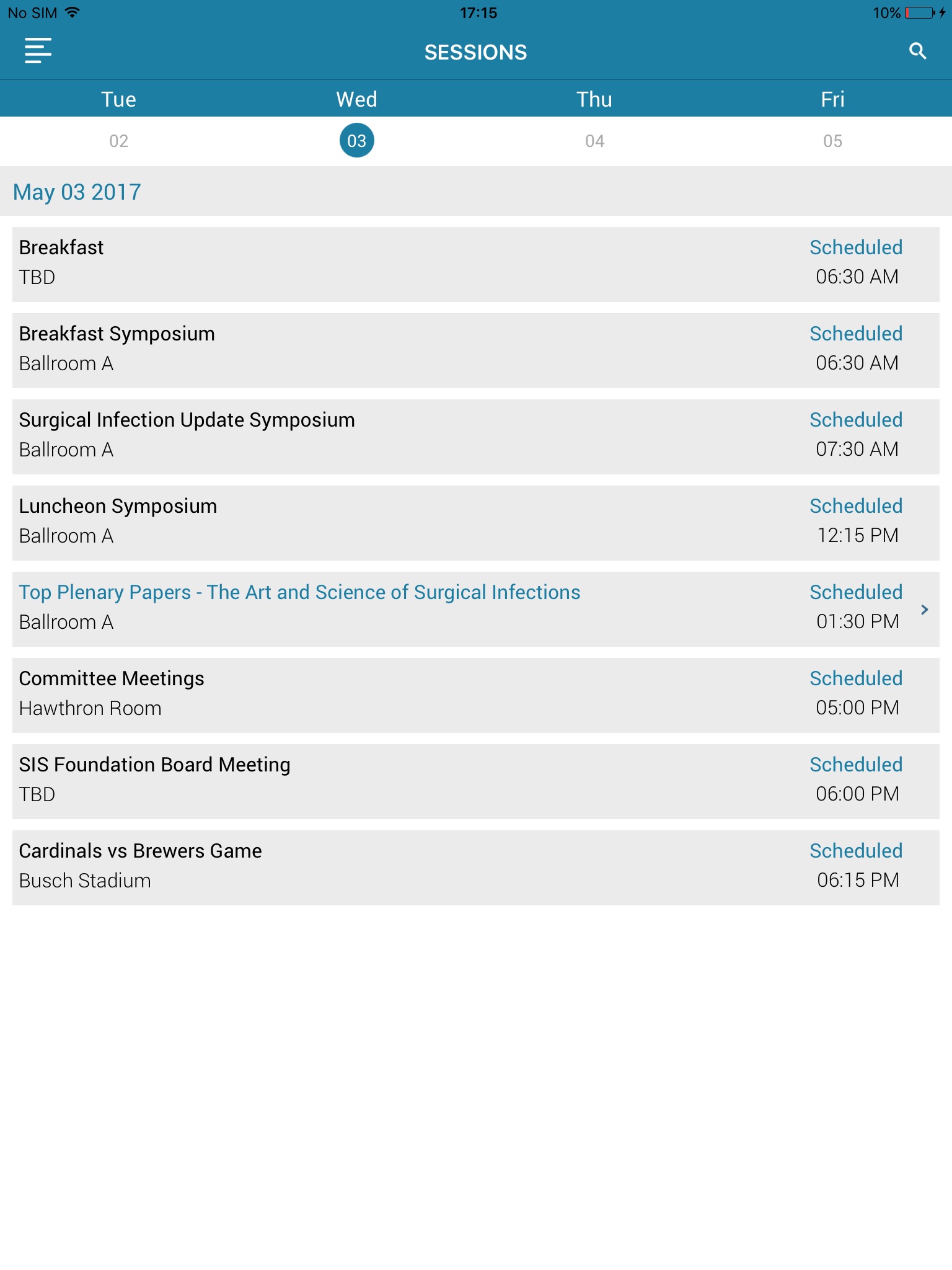 Surgical Infection Society screenshot 2