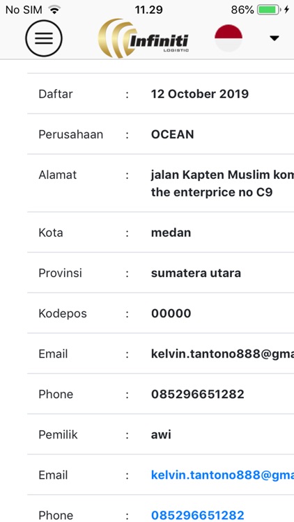 Infiniti Logistic screenshot-4