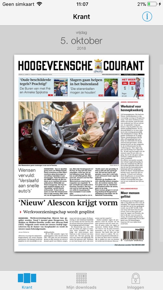 Hoogeveensche Courant De Mediahuis Noord B.V. - (iOS Aplicaciones) — AppAgg