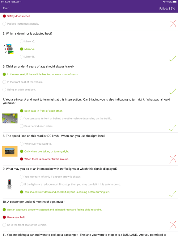 Screenshot #6 pour Learner driver knowledge ACT