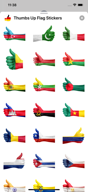 Thumbs Up Flag Stickers(圖3)-速報App