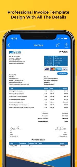 Moon Invoice – Easy Invoicing(圖4)-速報App