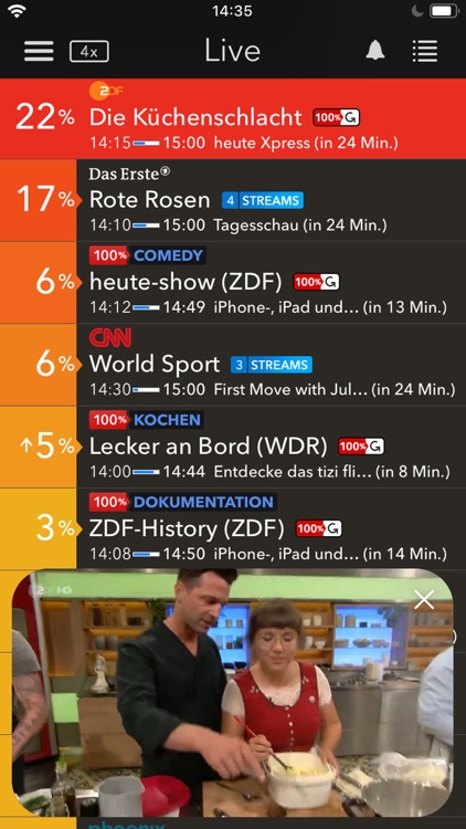 Live TV - Fernsehen