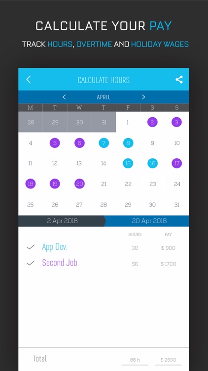 Hours Tracker: Work Scheduling screenshot-3