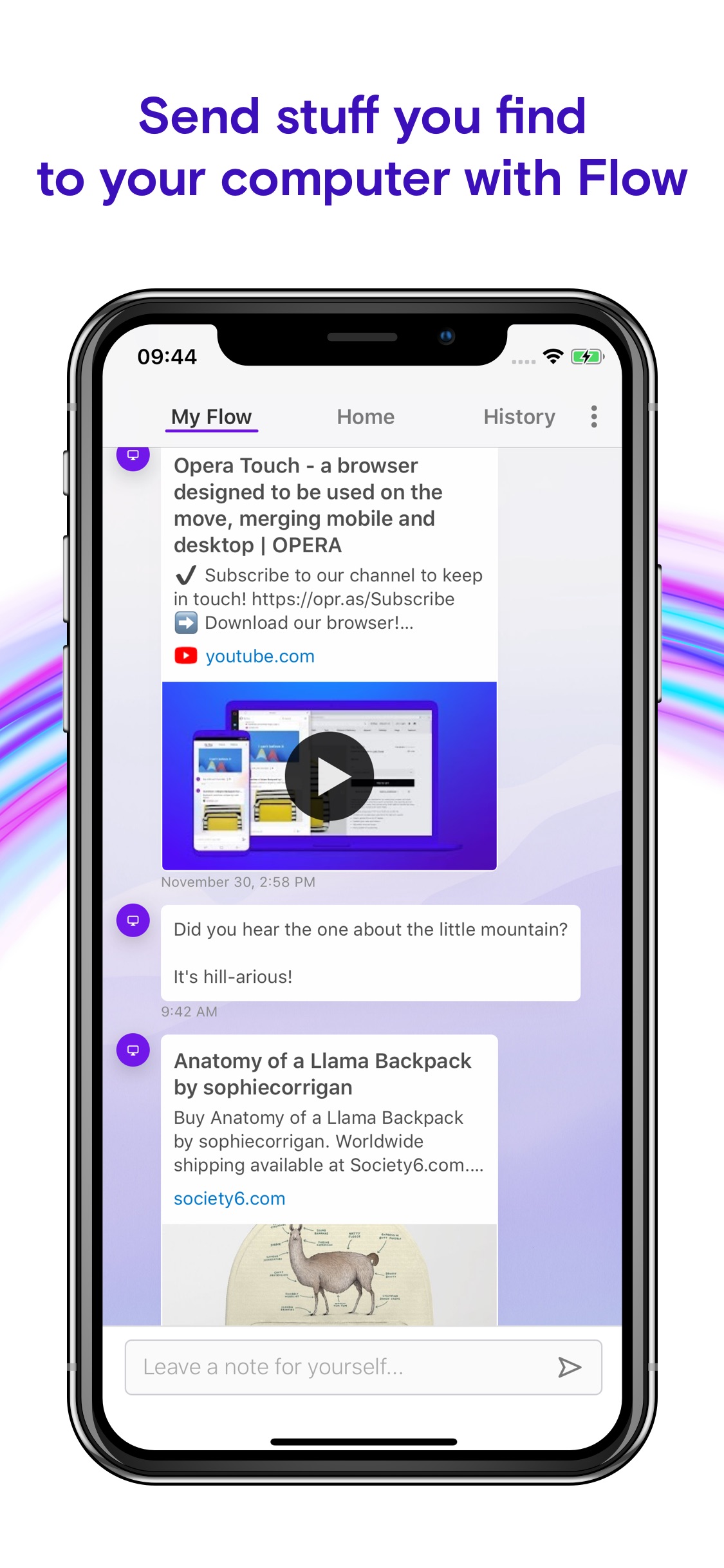 Screenshot do app Browser Opera Touch