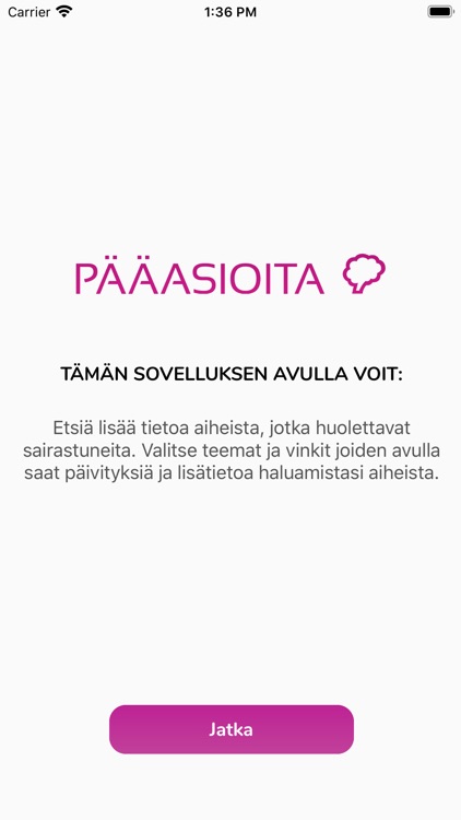 Pääasioita