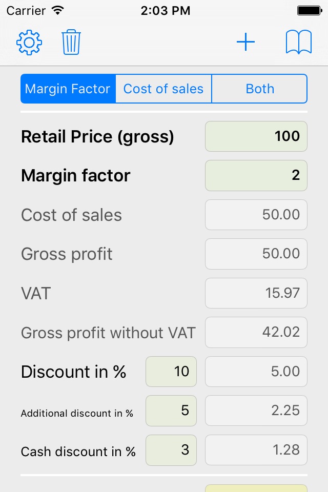 TG Data Calc screenshot 2