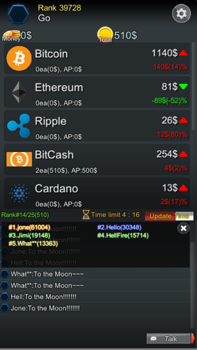 GAZUA-Cryptocurrency Simulator screenshot 2