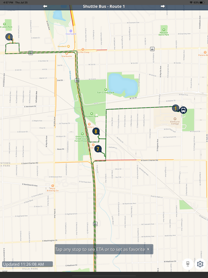 BusWhere for Elmhurst