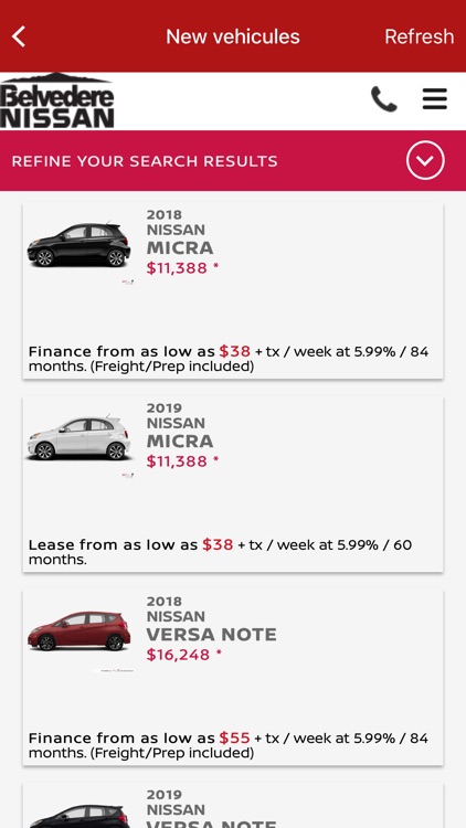 Belvedere Nissan Dealer App