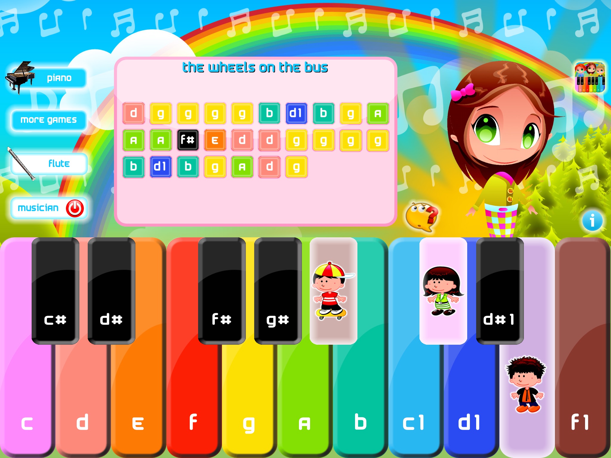Cute Piano Lite play and learn screenshot 3