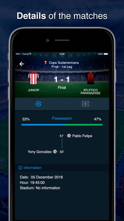 Scores Southamerican soccer