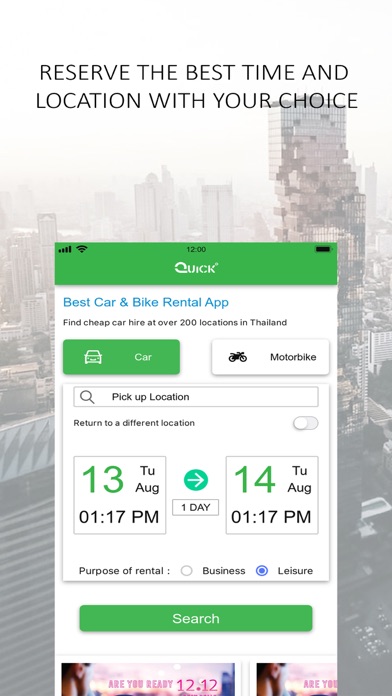 QUICK - Car & Motorbike Rental screenshot 3
