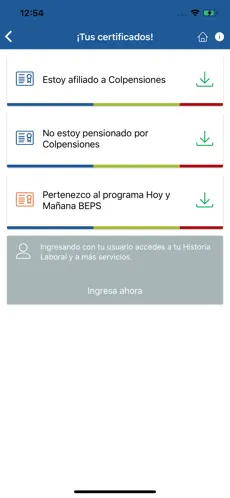 Screenshot 2 Colpensiones iphone