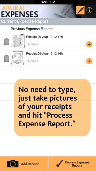 How to cancel & delete ABUKAI Expense Reports Receipt from iphone & ipad 2