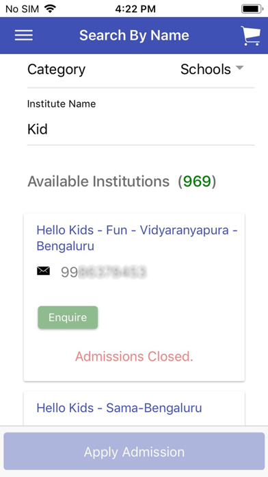 Search Admissions screenshot 4