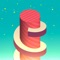 An addicting and colorful journey down through the spiral tower