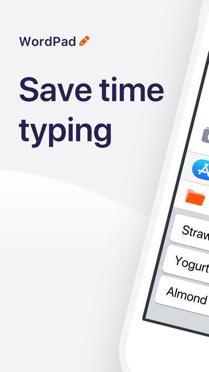 WordPad - fast phrase keyboard