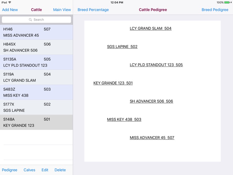 Cattle Database