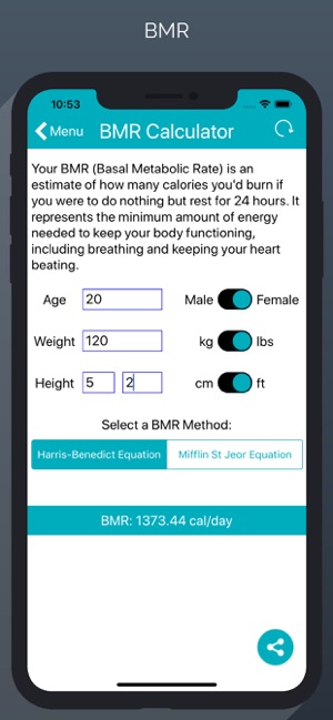 Bmi And Calorie Calculator On The App Store