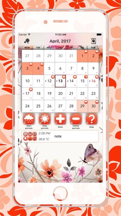 Teddy bear - Period Calendar