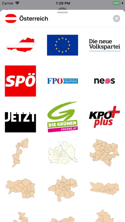 Österreich - die Parteilogos