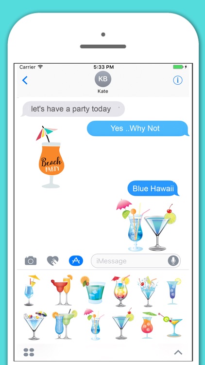 Blue Hawaii Fantasy Stickers screenshot-4