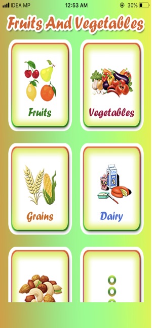 Fruits and Vegetables Learning