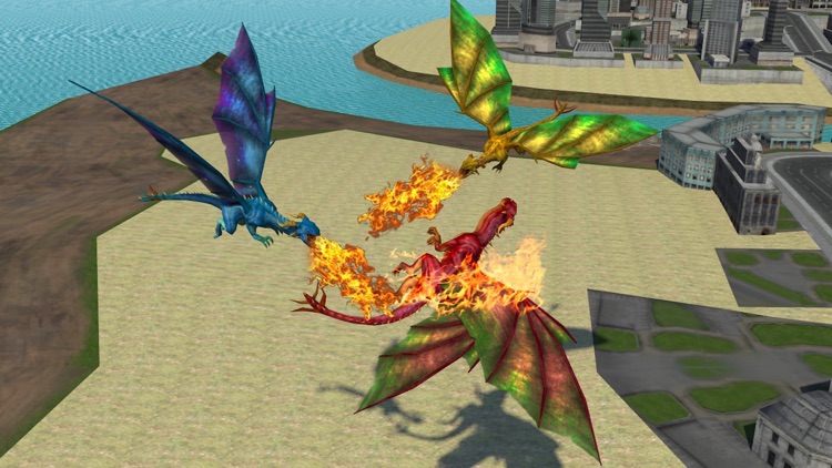 Flying Dragon Clash Simulation screenshot-4
