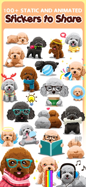 Toy Poodle Dog Emojis Stickers(圖2)-速報App