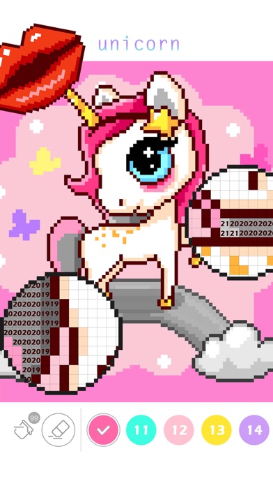 Unicorn Art: Color By Number screenshot 4