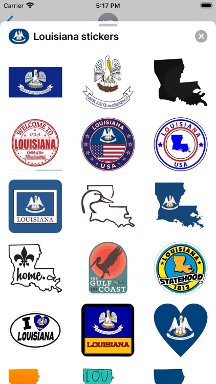 Louisiana emojis - USA sticker