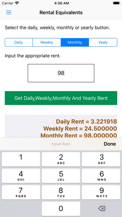 Rental Equivalents