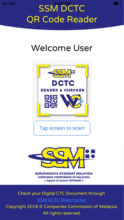 SSM DCTC QR READER