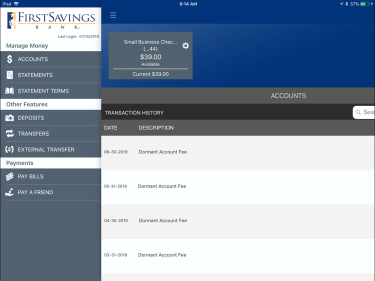 First Savings Bank,IN for iPad