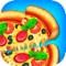 Make a delicious pizza, bake it in the oven and have a lot of fun slicing it