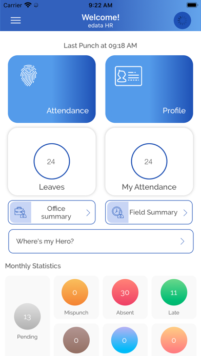 Poros GPS based Attendance app screenshot 2