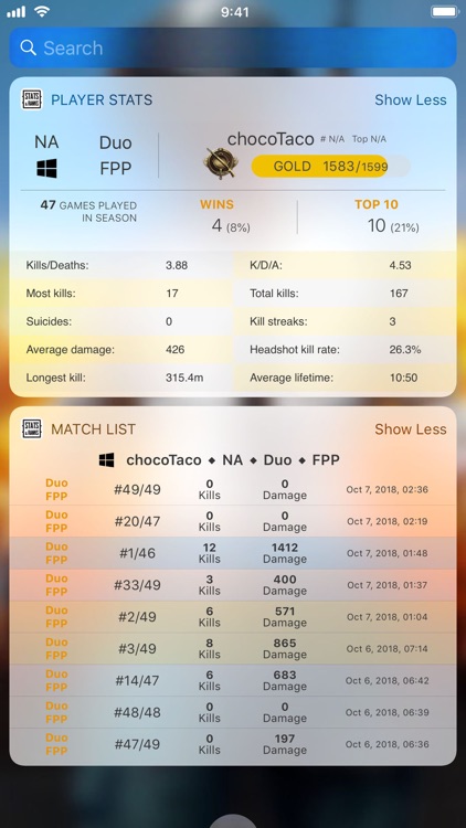 Stats & Ranks for PUBG screenshot-9