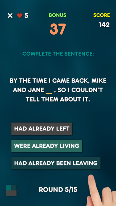 Past Tenses - Grammar Test Screenshot 3