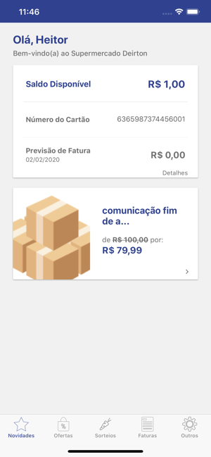 Cartão Supermercado Deirton