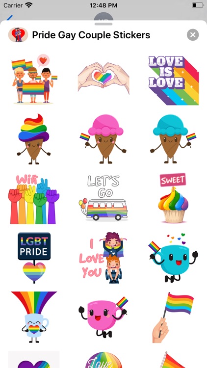 Pride Gay Couple Stickers