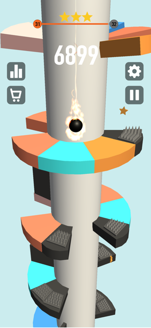Snímek obrazovky Helix Jumper Crush Twist Games