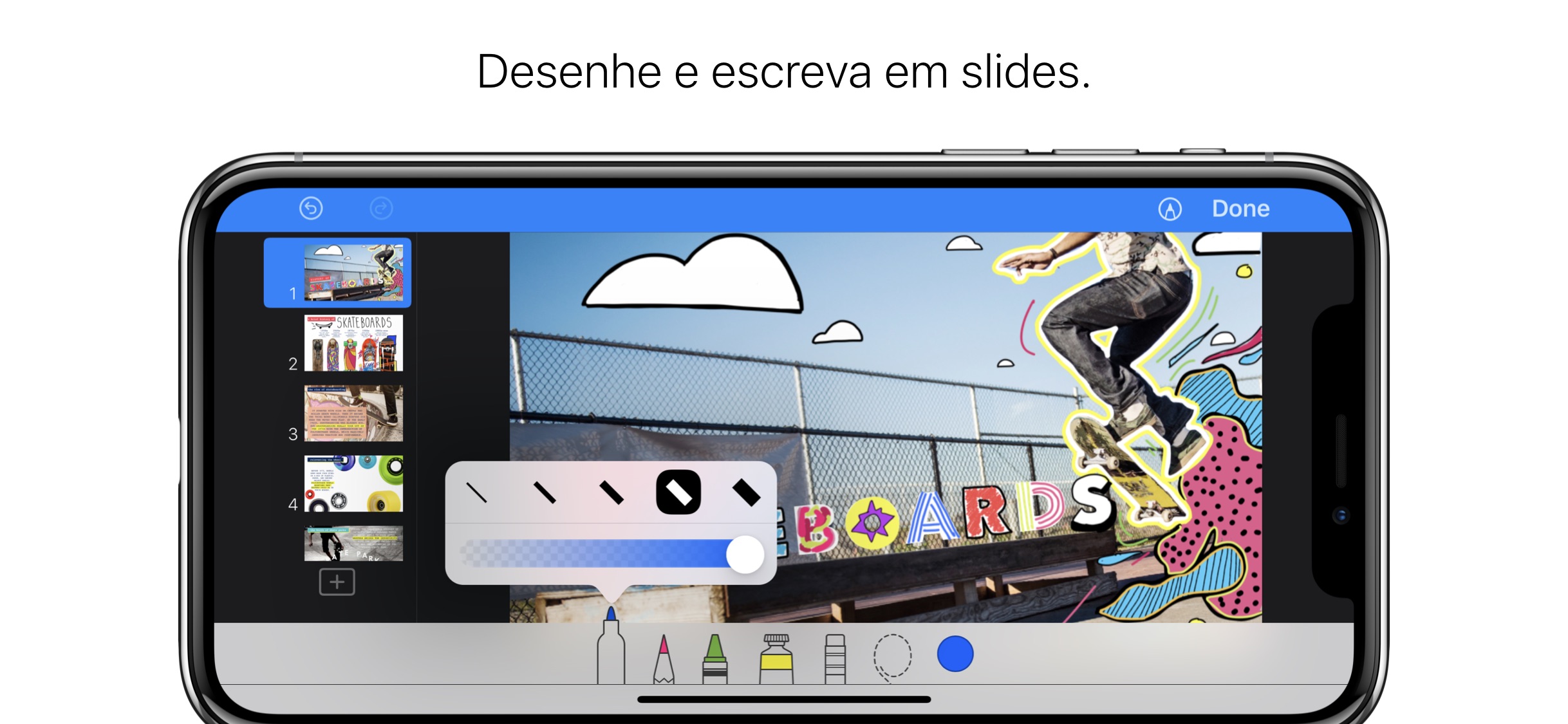 Screenshot do app Keynote