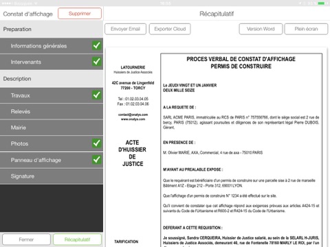 HDJBOX constats d'Huissiers screenshot 4