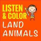 Listen & Color Land Animals